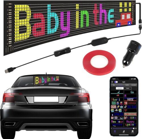 Bluetooth App Control LED sign for Car Shop Store Advertising Party Bar